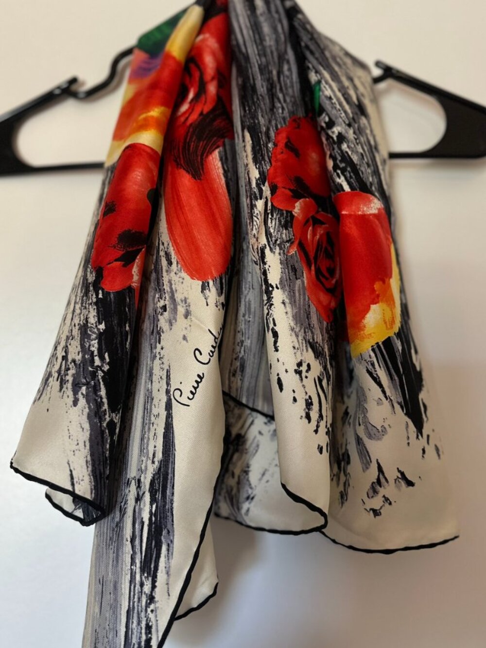 Vintage 100% Silk - Pierre Cardin - Abstract Art Scarf